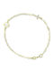 Ortaxidis Women's Bracelet with Cross Design in 9K Gold with Zircon