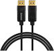 Savio Cable DisplayPort male - DisplayPort male 1m Μαύρο