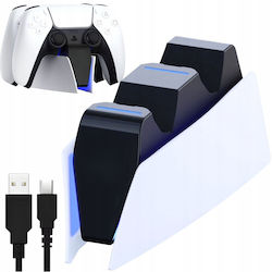 Ps5 Controller Charging Station Zola 2 Dualsense Controllers Led Indicator Charging Protection 5v 2a Usb-c Cable 16 X 5.5 X 6.4 Cm Gray Black