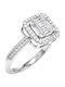 Xrisokosmima Women's Ring with Zircon Made of Silver