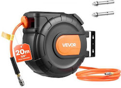 Vevor Retractable Air Hose Reel 20m X 9.5mm Pvc Air Hose Max 300psi Enclosed Air-compressor Hoses Reel Auto Rewind 2m Lead In 180° Swivel Ceiling Wall Mount Garages Workshops Vevor Retractable Air Hose Reel 20m X 9.5mm Pvc Air Hose Max 300psi Enclosed Air-compressor Hoses Reel Auto Rewind 2m Lead In 180° Swivel Ceiling Wall Mount Garages Workshops