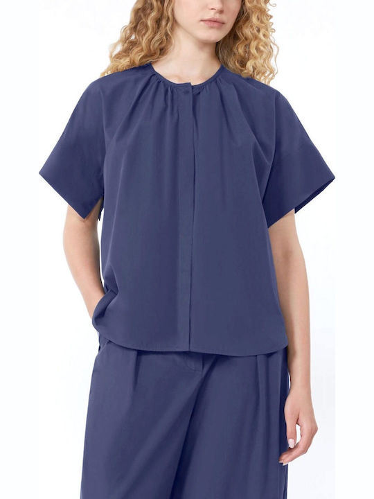 Short Sleeve Women's Shirt Blue