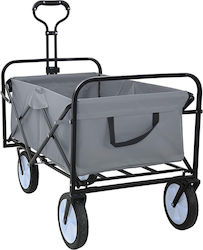 Folding Hand Trolley Gray 94 x 53 x 99 cm Oxford Fabric 42020660 Gray