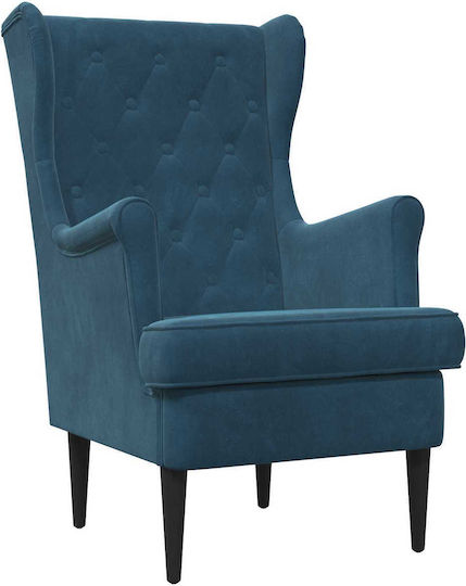 Sessel Aus Samt Blau 65x79x100cm