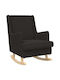 Rocking Armchair Black 62x80x85cm