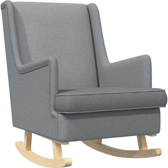 Rocking Armchair Light Gray 62x80x85cm