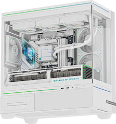 Thermalright TL-M10 Gaming Mikro-Turm Computergehäuse mit Seitenfenster und ARGB-Beleuchtung Weiß