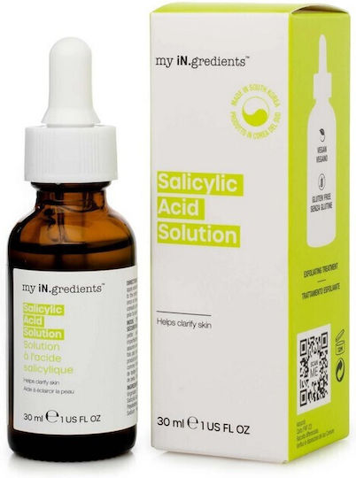 my iN.gredients Salicylic Acid Solution Serum Calmant Pentru Față cu Acid Salicilic pentru Strălucire și Imperfecțiuni 30ml