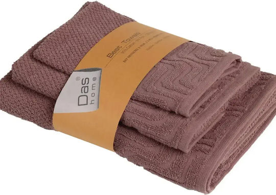 Das Home Handtuch-Set 3 Stück Best Dunkel Nude Gewicht 550gr/m²
