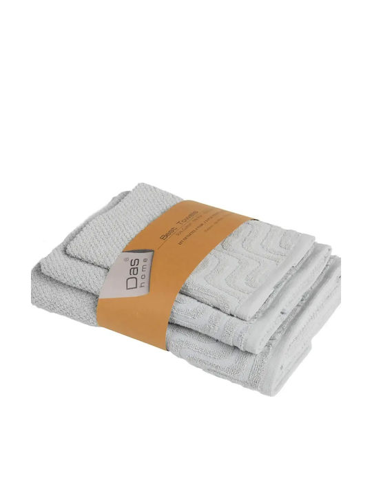 Das Home Σετ Πετσέτες Μπάνιου 3τμχ Best Grey Βά...