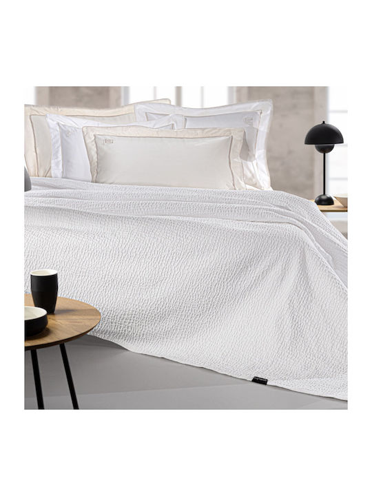 Guy Laroche Luna Κουβέρτα Πικέ King Size 260x250εκ. White