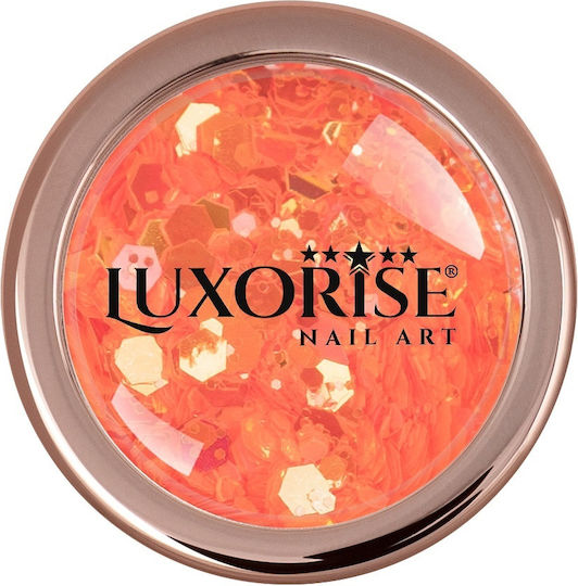 Paiete Fluorescente Neon Pentru Unghii Luxorise Portocalii Aprinse