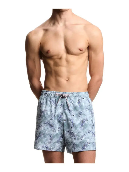 Men's Swimwear Bermuda Green with Patterns