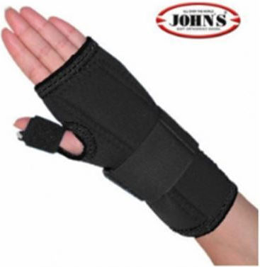 Johns 120114 Νάρθηκας Καρπού Δεξιάς Πλευράς με Αντίχειρα Neoprene σε Μαύρο Χρώμα