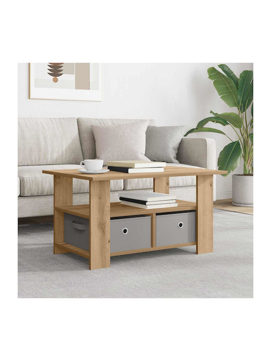 Rechteckiger Beistelltisch aus Holz mit Schubla...
