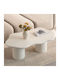 Oval Central Coffee Table Nubia Wooden Cream W120xL70xH45cm