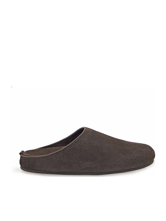 Flat Suede Mules σε Καφέ Χρώμα