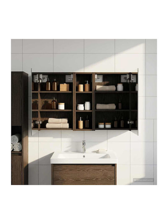 vidaXL Badezimmerspiegel Led mit Regal & Schran...