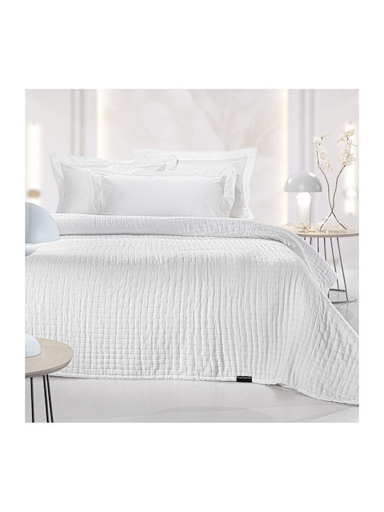 Guy Laroche Κουβερλί King Size Baumwolle Weiß 270x250cm