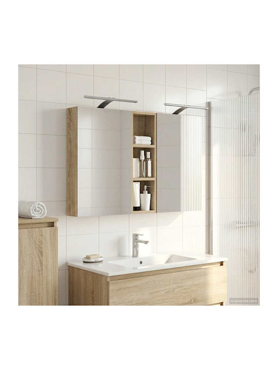 vidaXL Badezimmerspiegel Led mit Regal & Schran...