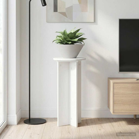 vidaXL Wooden Plant Towers White 29.5x29.5x60cm 2 Pieces