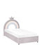Berwyn 3314 Kids Semi Double Bed with Storage Space Gray for Mattress 200x90cm