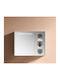 Martin Oglindă de Baie cu Lumini LED din Plywood 76x66cm Gri