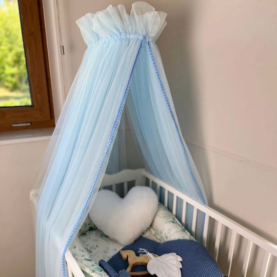 Baby Oliver Crib Mosquito Net Light Blue