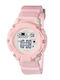 Herren Uhr Batterie mit Rosa Gummi Armband