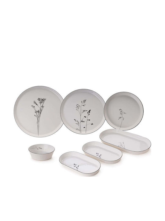 Hermia White Porcelain Dinnerware Set 27pcs