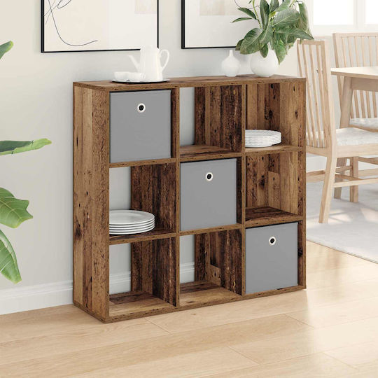 Wohnzimmerschrank aus Spanplatte in Altholzoptik 88,5 x 29 x 84,5 cm