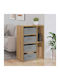 Wohnzimmerschrank aus Spanplatte Artisan-Eiche 60x33,5x84 cm
