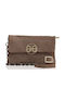 Clelia Leather Women's Shoulder Crossbody Bag Suede Brown