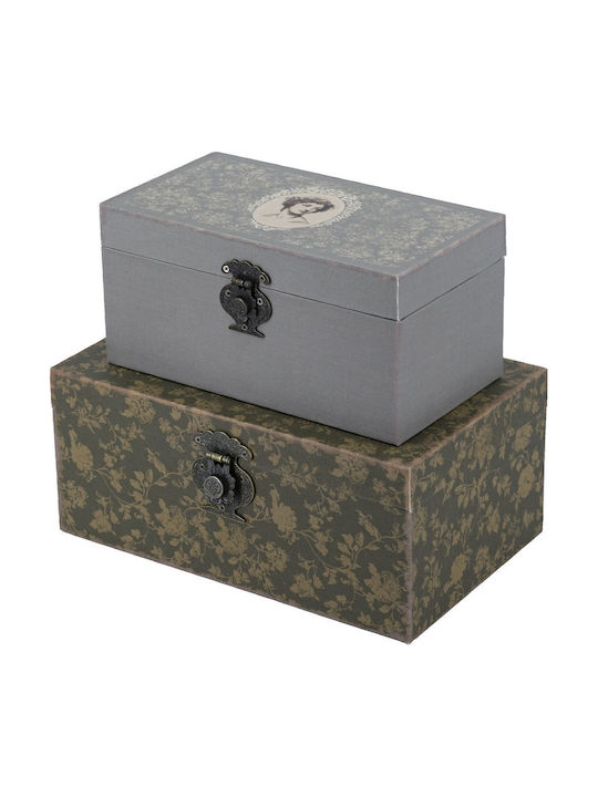 Artekko Set Dekorative Boxen Hölzernes 2 Stück