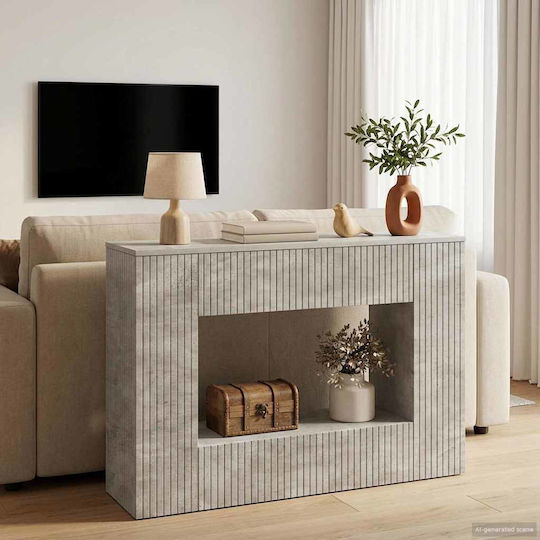 Consolă Din Lemn Cu Dungi Gri Deschis M101xL29xÎ74cm