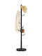 Songmics Cuier Pom Din Lemn Negru 40x40x175.3cm