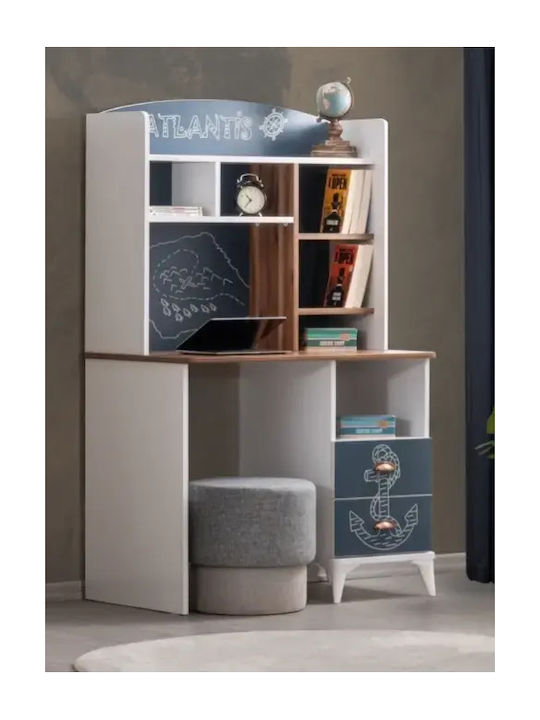 Stewehome Birou Pentru Copii Cu Rafturi și Dulapuri Atlantis – 95×60×161cm