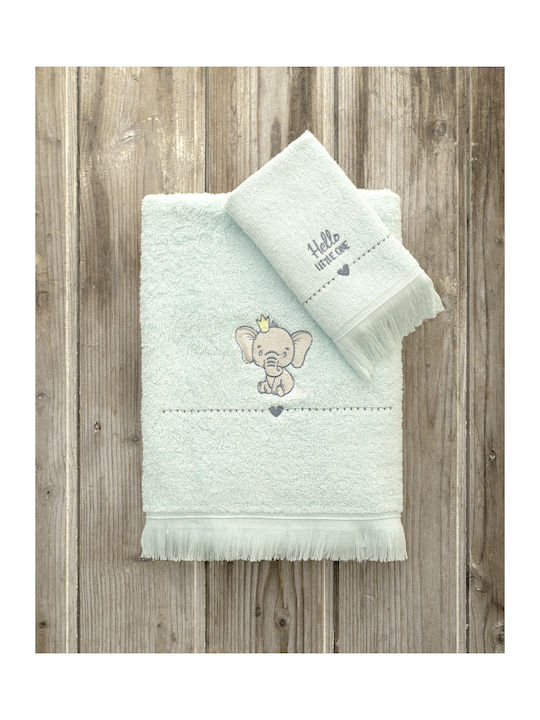 Kocoon Kocoon Babyhandtücher Set 2 Stück Mint Gewicht 380gr/m²