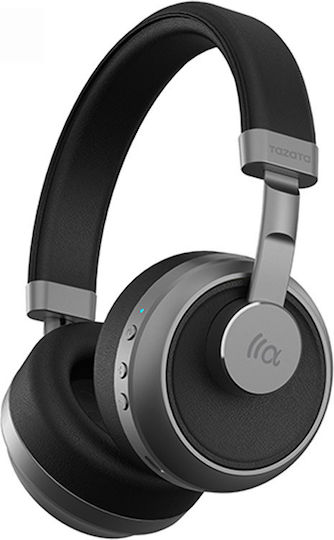Tazata BH02 Ασύρματα Bluetooth Over Ear Ακουστικά Μαύρα