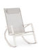Rocking Chair Metallic Ercolano White/Grey 60x107x95cm
