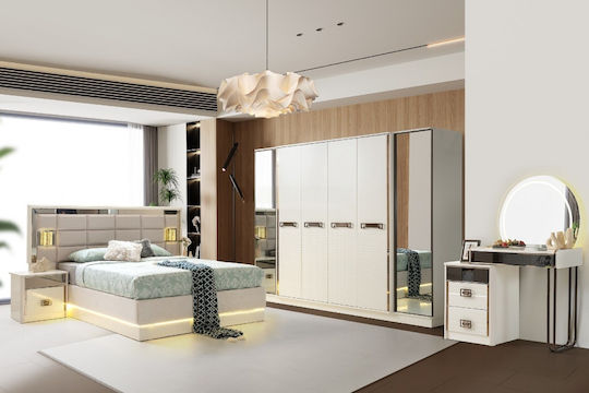 Stewehome Set Mobilier Pentru Dormitor 5 Bucăți – Design Luxos și Rafinat 160x200cm