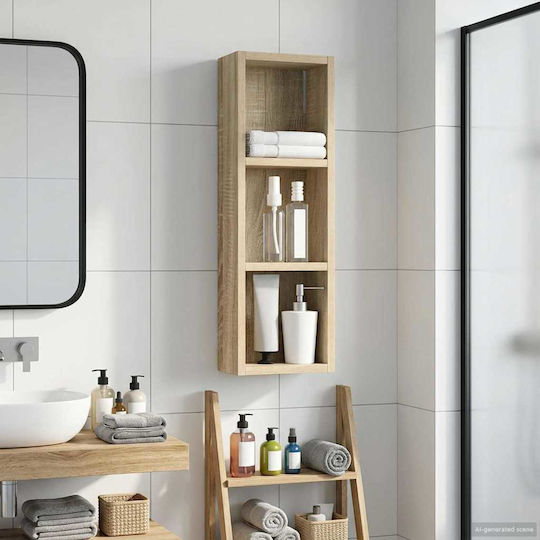 vidaXL Badezimmerspiegel mit Regal & Schrank 20x10cm Braune