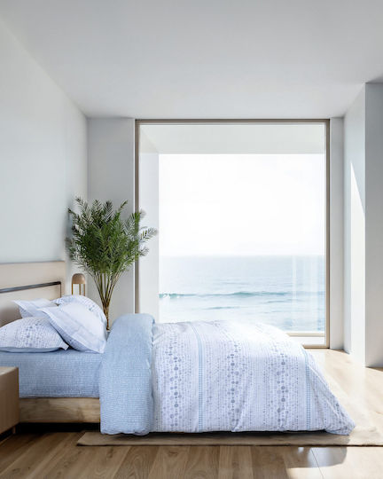 Nima Κουβερλί Υπέρδιπλο Βαμβακερό Μπλε 220x240cm