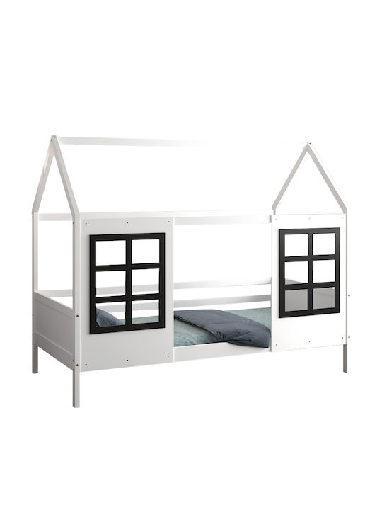 Domer Kids Bed Montessori Bunk Single White for Mattress 90x190cm