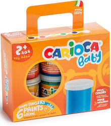Carioca Baby Δακτυλοχρώματα 6 Χρώματα 80ml 2+ Ετών 43132