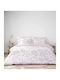 Nima Super-Double Bed Sheets Set 240x260cm Pink 4pcs