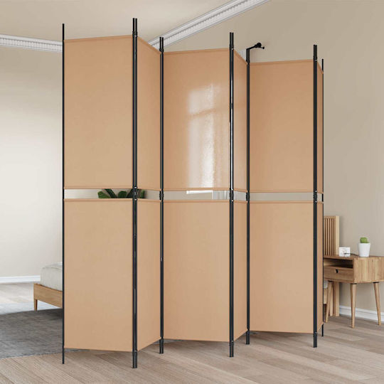 vidaXL Декоративен Параван Текстилен 300x220см