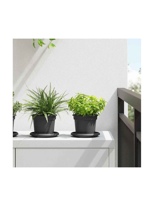 vidaXL Set 6 Ghivece De Flori Din Plastic Negre