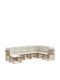 Corner Outdoor Sofa Plastic with Cushions