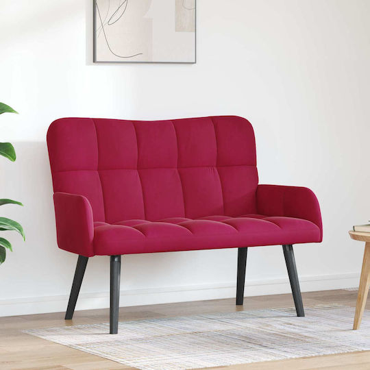 Canapea Cu Două Locuri Catifea Bordo 115x61x87cm